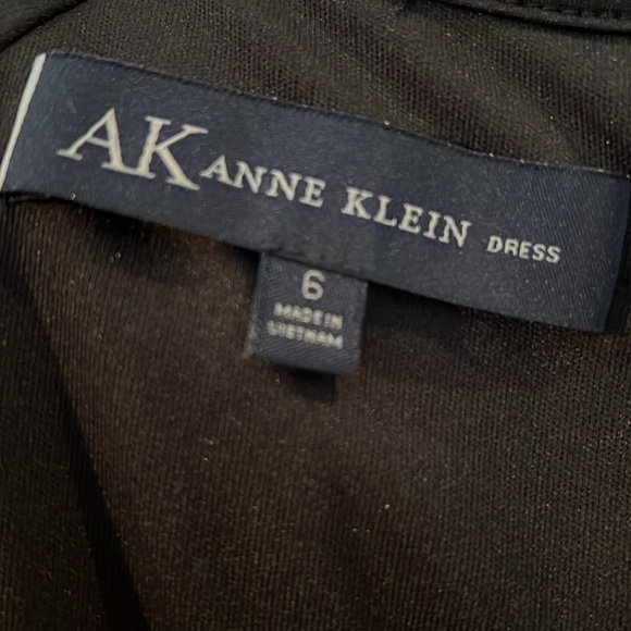 Anne Klein black dress with lace and sequin top and ruching SZ 6 - Picture 7 of 9